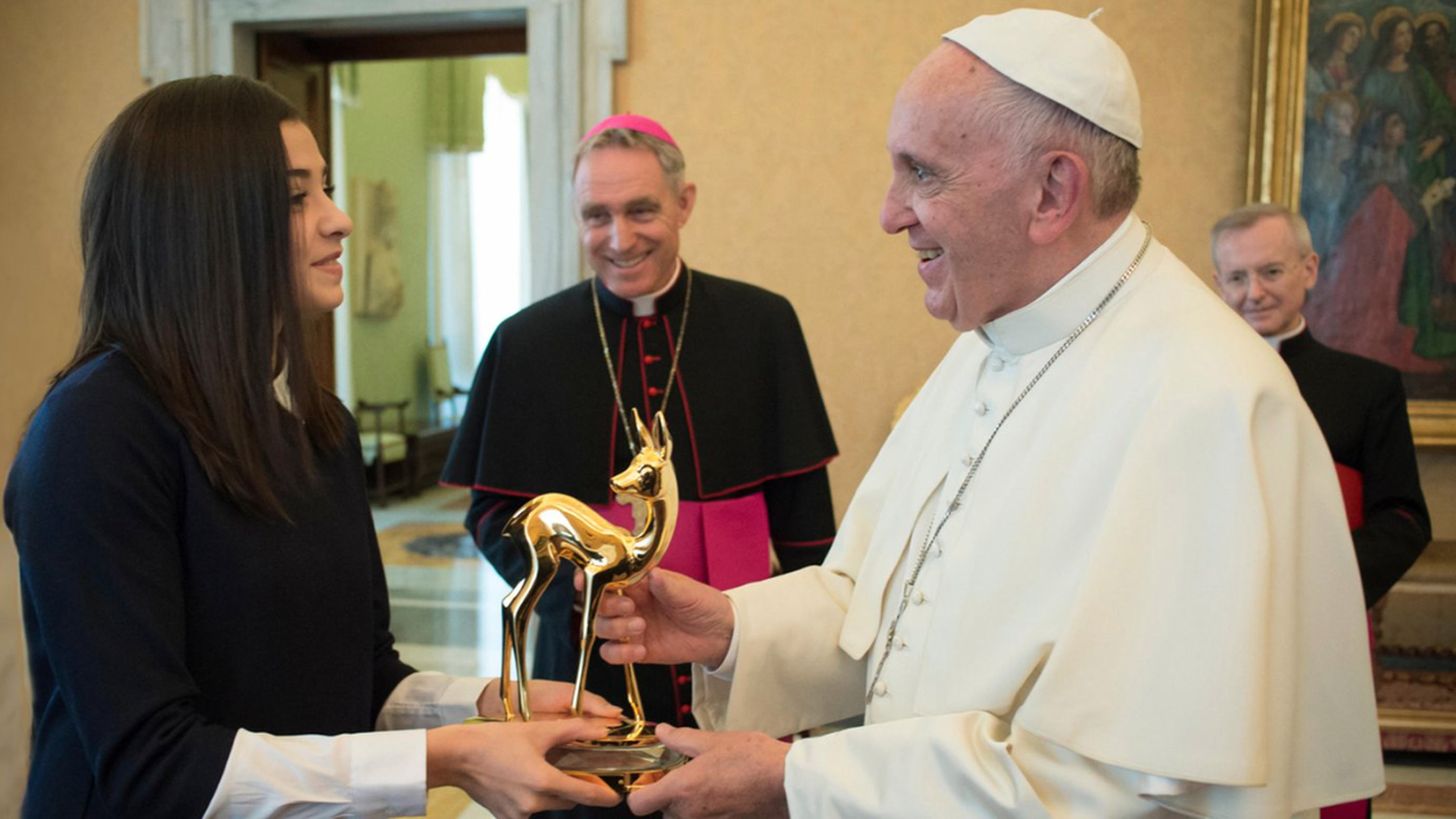 Yusra Mardini und Papst Franziskus