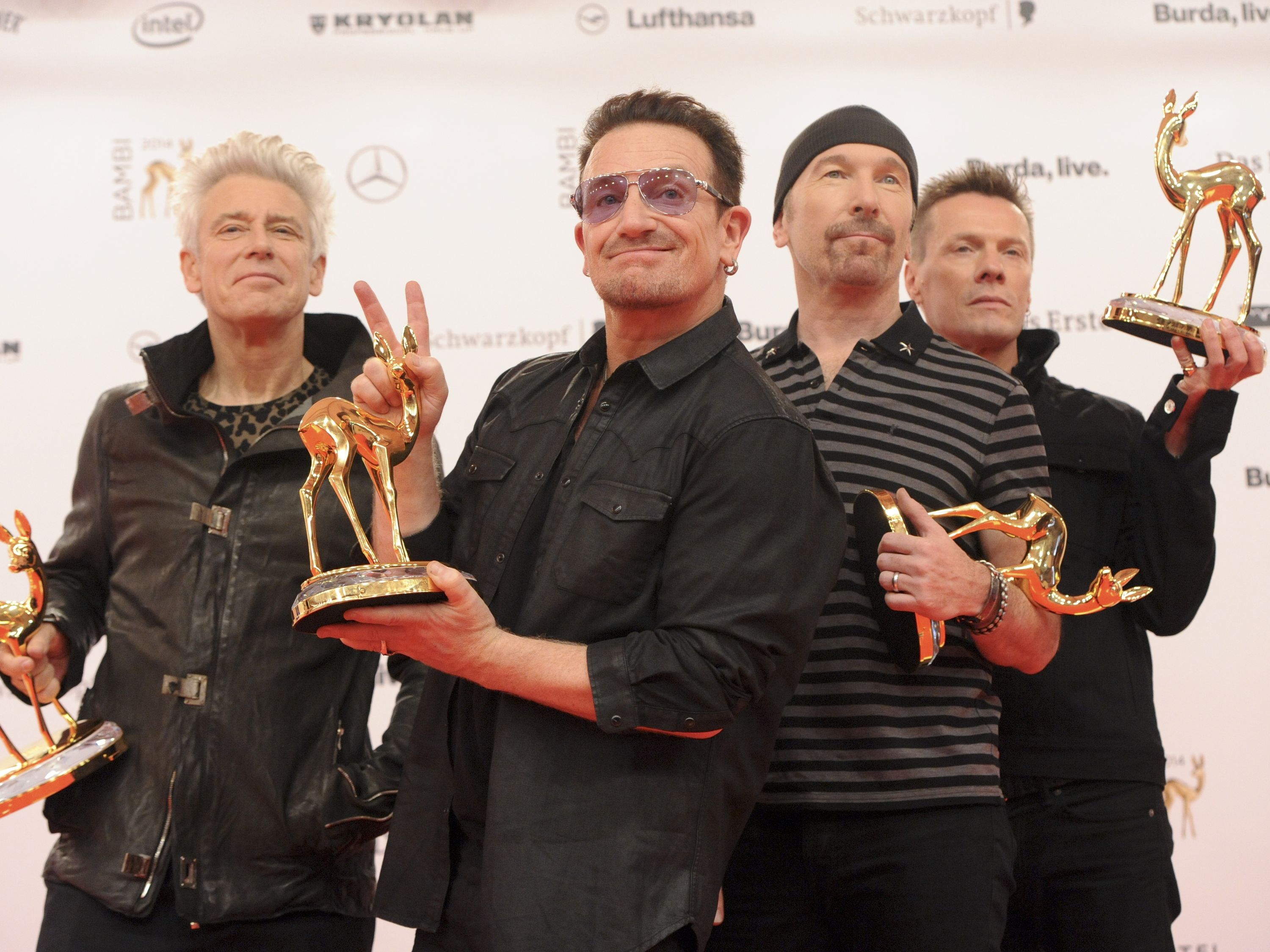 U2 beim BAMBI 2014